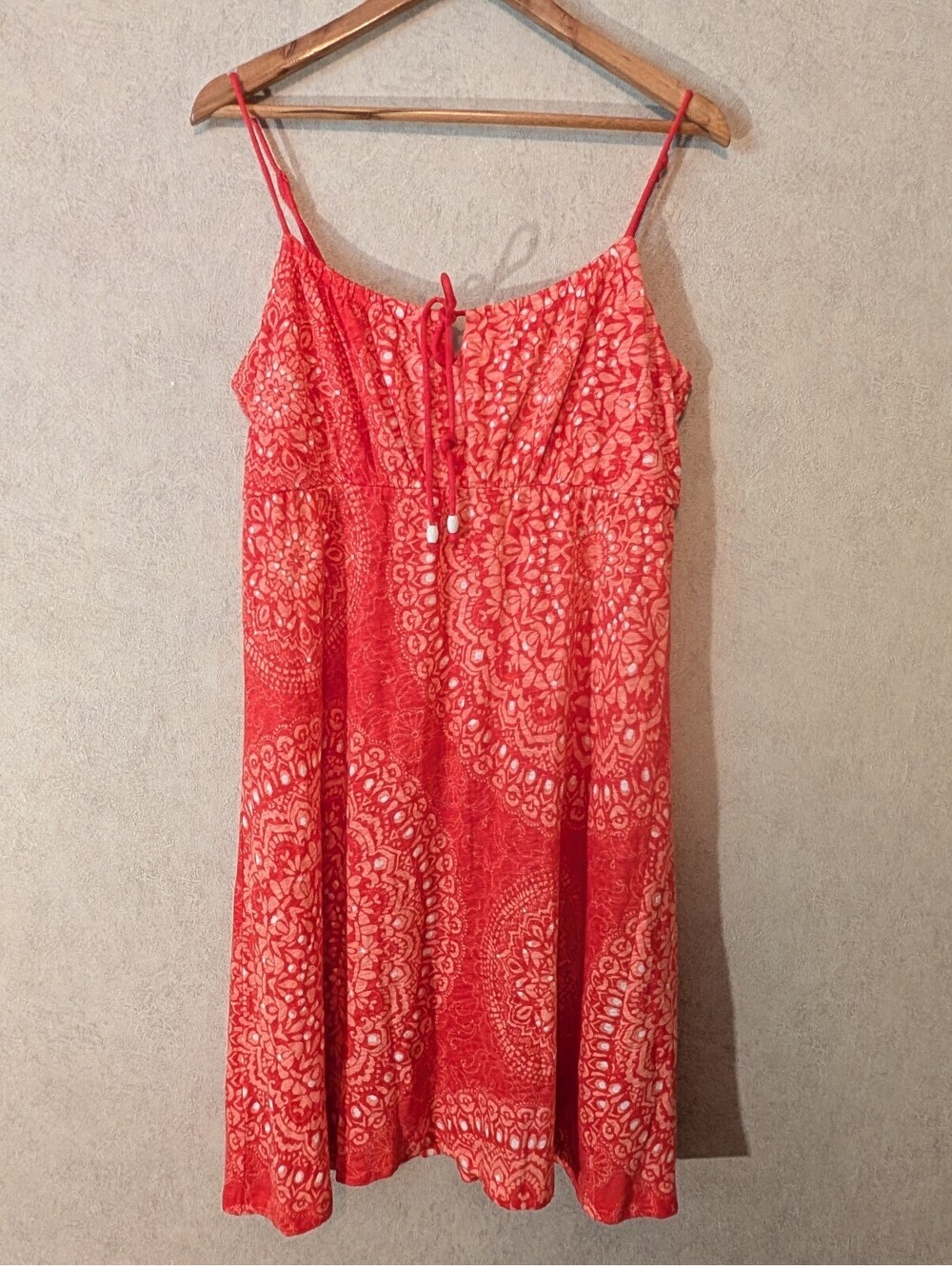 TOMMY BAHAMA orange printed sleeveless mini dress sz L